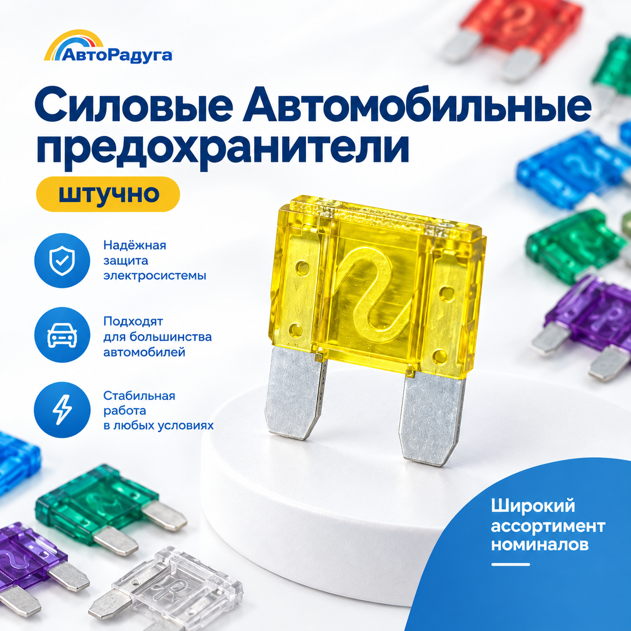 Силовые предохранители (Maxi)Ножевые (флажковые) 1шт